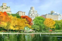 Fall Foliage by the Boat Pond, Central Park _ SOLD